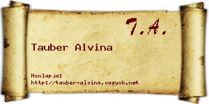 Tauber Alvina névjegykártya